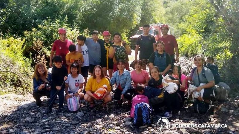 Rescataron a 21 personas varadas en la casa de retiro franciscana El Tala