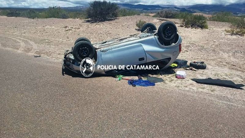 Vuelco en la Localidad de Palo Blanco