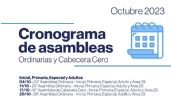 Cronograma de asambleas para el mes de Octubre