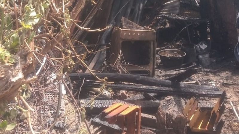 Incendio total en una vivienda de Capital