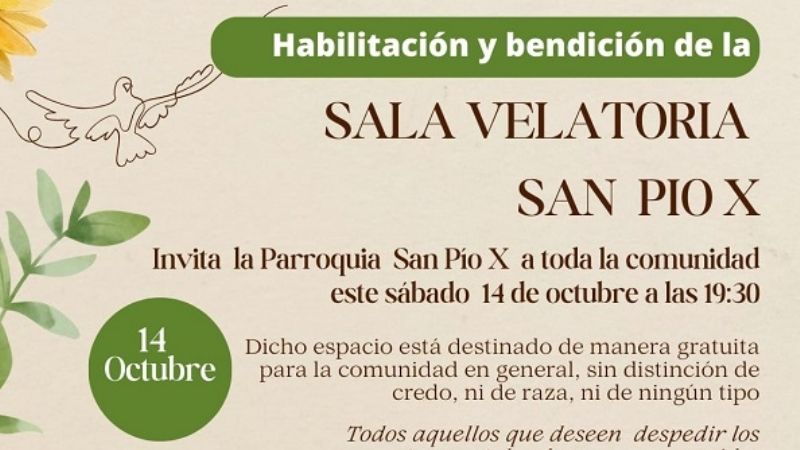 Bendecirán y habilitarán una  sala velatoria de uso gratuito