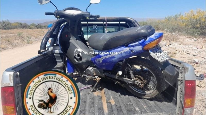 Recuperan moto robada