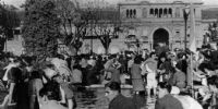 IMGEN EMBLEMÁTICA del 17 octubre de 1945, con los manifestantes refescando sus 