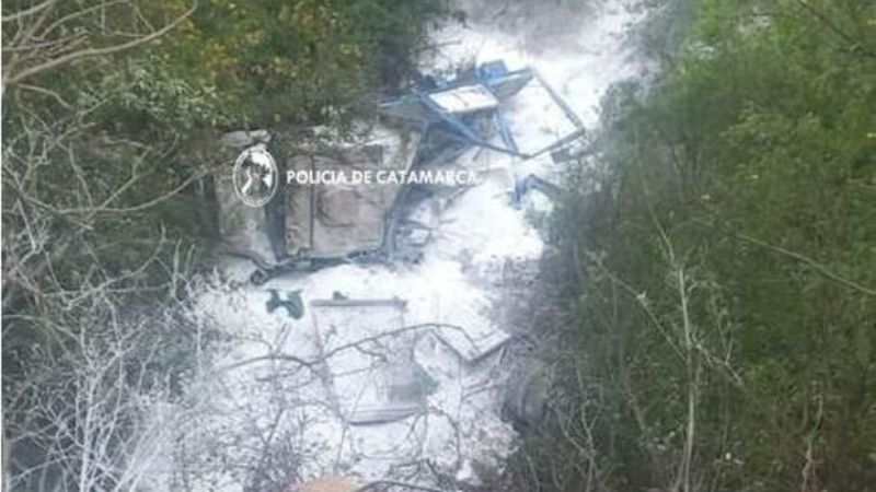 Vuelco en la Cuesta El Totoral