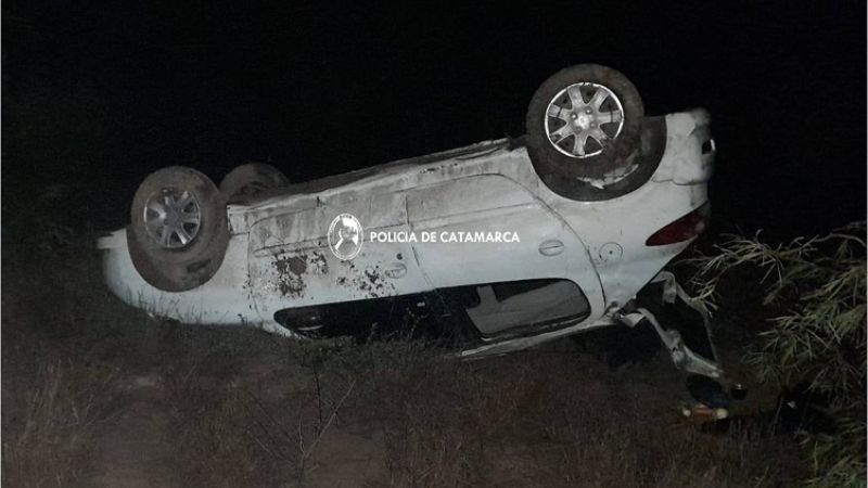 Vuelco en la Ruta Nacional N°157