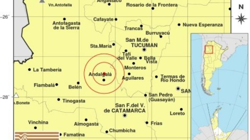 Fuerte sismo se sintió en Andalgalá