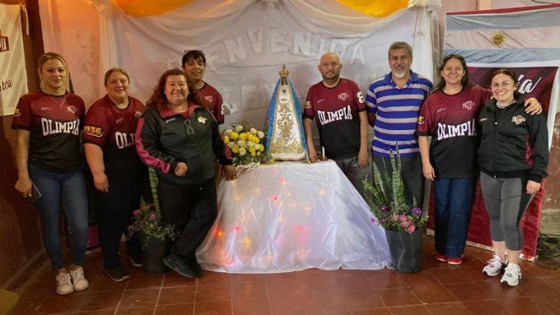 La Virgen del Valle “visitó” el Club Atlético Olimpia