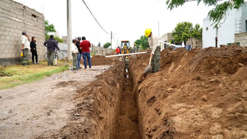 450 familias se beneficiarán con obra de cloacas en el Barrio Portal Norte