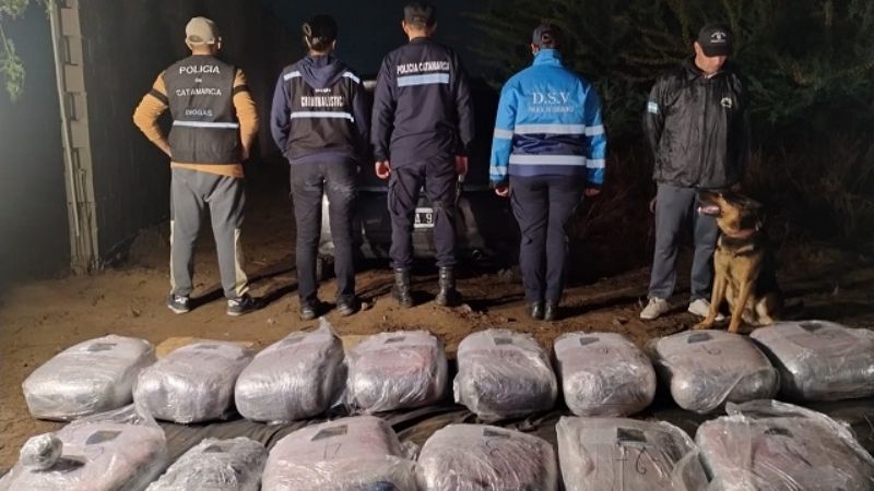 Secuestraron un cargamento con 121 kilos de marihuana