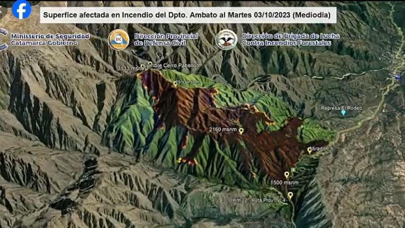 El fuego en Ambato ya consumió 1800 hectáreas