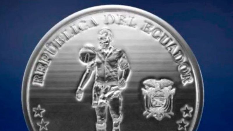 Ecuador dedicó una moneda a su ídolo futbolero