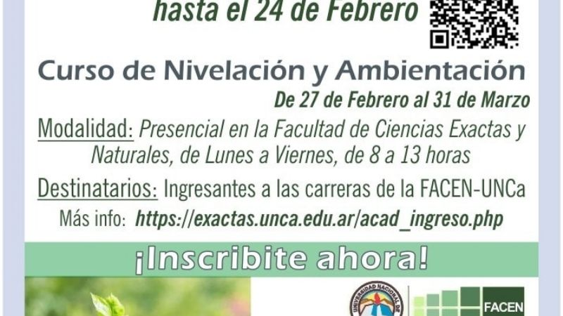 Inscripciones en la Facultad de Cs. Exactas: hasta el 24 de febrero