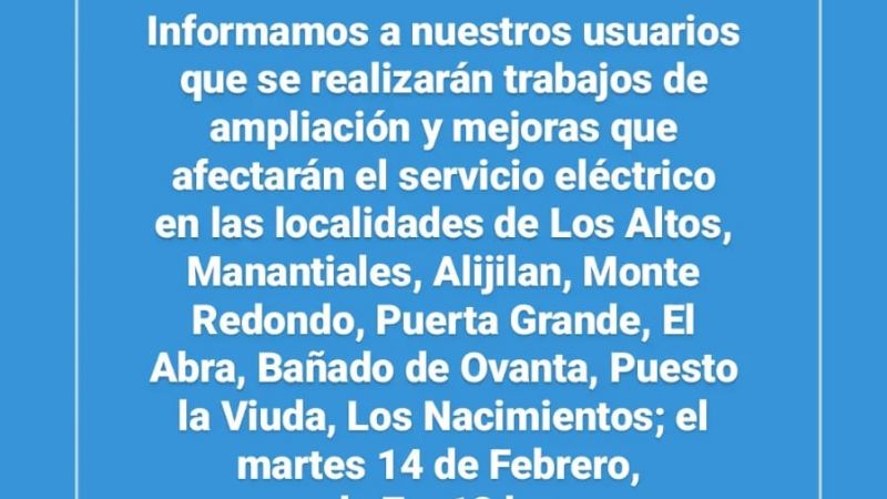 Mejoras y ampliaciones en el sistema eléctrico en Santa Rosa
