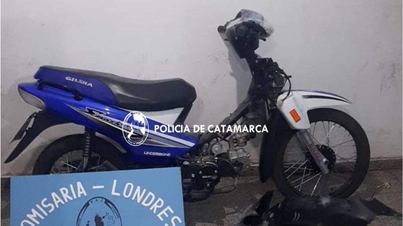 Recuperaron una motocicleta sustraída en Belén