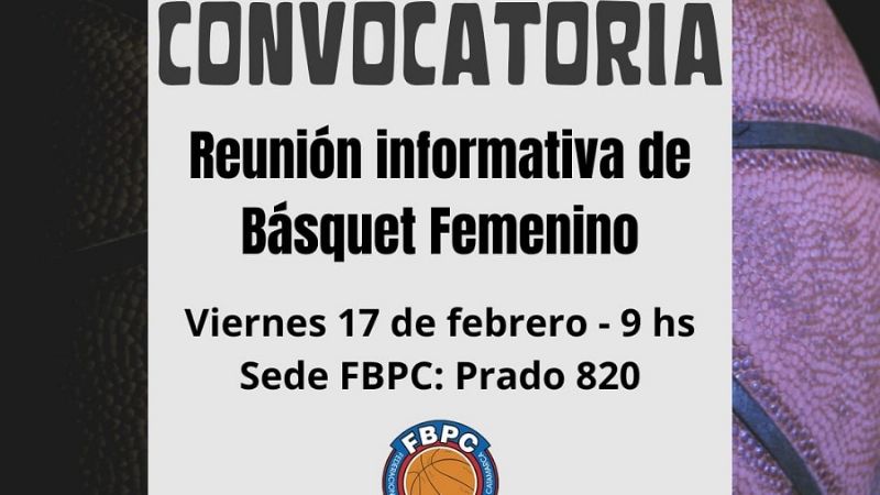 Básquet: reunión informativa de la Federación