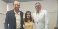 TAPIA con Lavatelli y la presidenta de la Liga Catamarqueña de Fútbol, Dra. Silvia Jiménez.