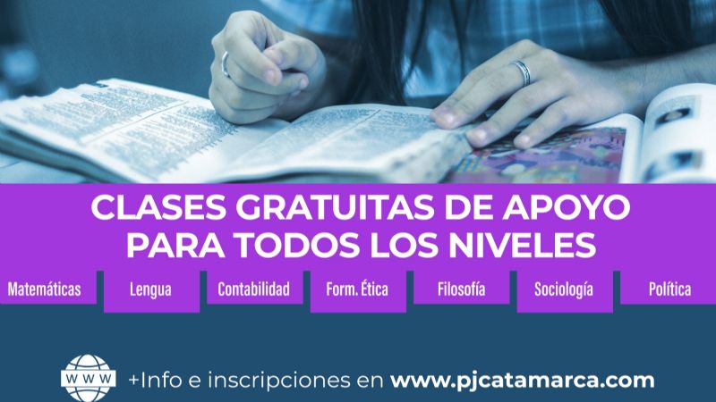 Clases de apoyo en la sede capital del PJ