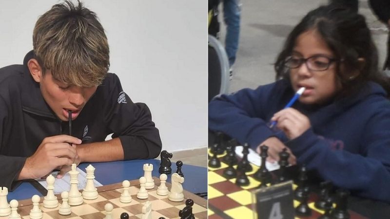 Zoe y Joel Menéndez, en los Juveniles de Ajedrez