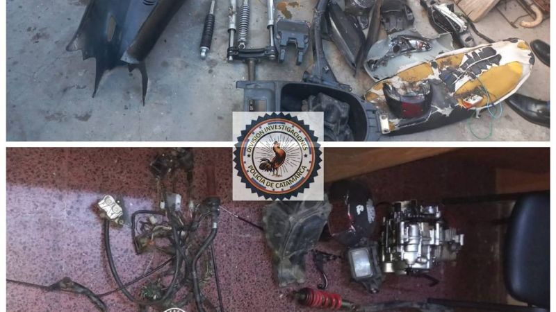 Secuestraron motopartes y aprehendieron a un joven