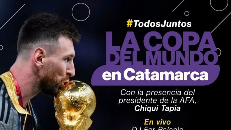 “Chiqui” Tapia vuelve a Catamarca con la Copa del Mundo