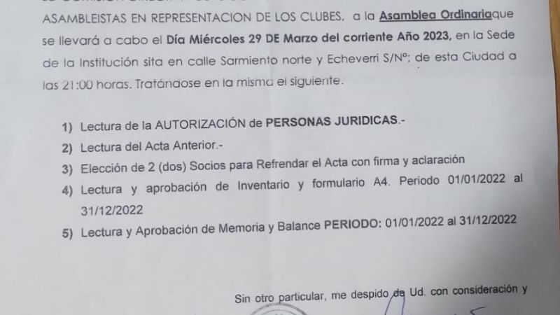 La Liga Catamarqueña citó a Asamblea para el 29/03/22