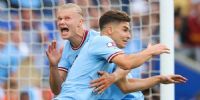 Erling Haaland y Julián Álvarez, las cartas de gol en el Manchester City de Pep Guardiola.