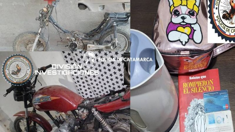 Secuestraron motocicletas y artículos robados