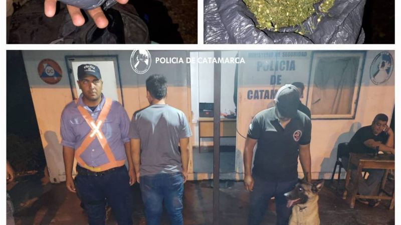 Policías secuestraron Marihuana en Capayán