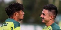 Scarpa y Bigode, cuando eran compañeros en Palmeiras, antes de la estafa. 