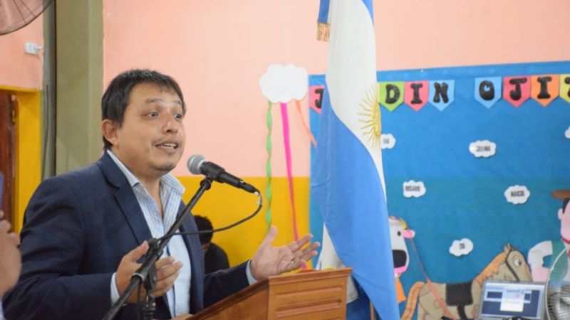 El intendente Nóblega encabezó el inicio del ciclo lectivo 2023 en El Puesto