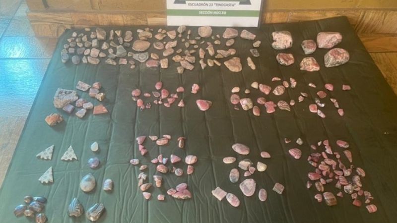 Transportaba 268 minerales de rodocrositas y capillitas