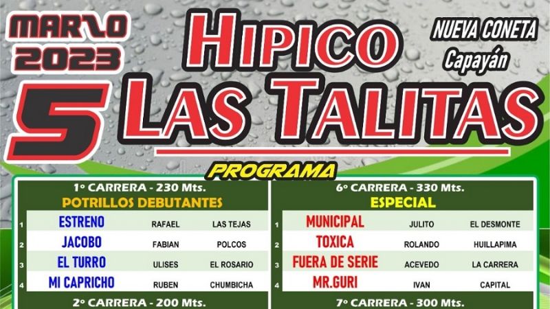 “Las Talitas” abre su temporada este domingo