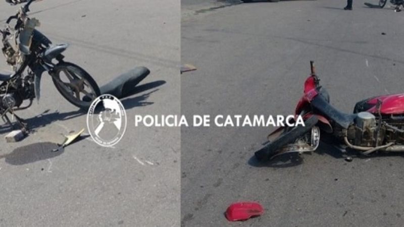 Dos motos protagonizaron un accidente