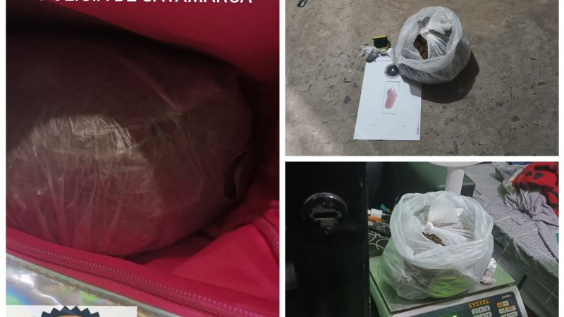 Fueron a investigar un robo y encontraron un 1k de marihuana