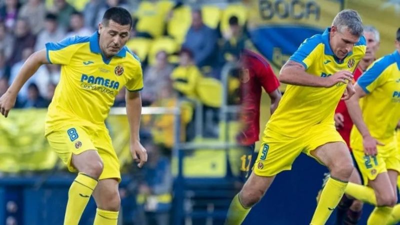 Riquelme y Palermo la rompieron en Villarreal