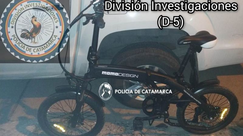 Recuperaron una bicicleta eléctrica