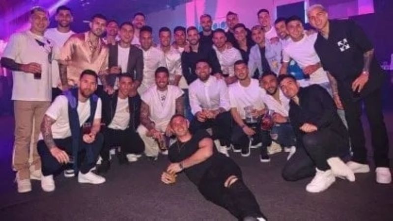 Fiesta íntima de los jugadores de la Selección
