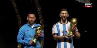 MESSI y una estatua con sus dimensiones físicas, que quedó en la Conmebol, junto a similares a las Pelé y Maradona.