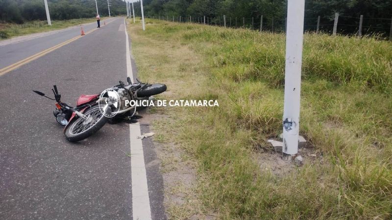 Motociclista se accidentó en la Quebrada de Moreira