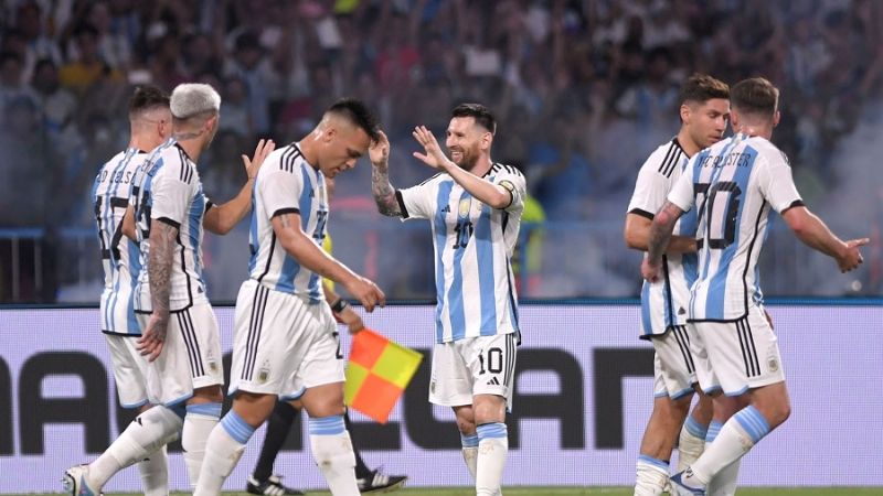 Fiesta total: 7 a 0 con “triplete” de Messi a Curazao