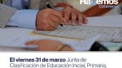 El viernes 31 de marzo Junta de Clasificación no inscribirá