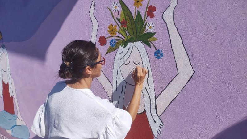 Se inauguró un mural sobre prevención de Cáncer Cervicouterino