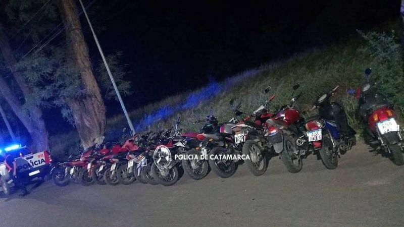 Secuestraron 16 motos en un control vehicular en Valle Viejo