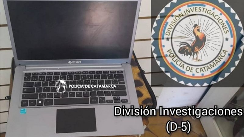 Durante una medida Judicial secuestran una notebook