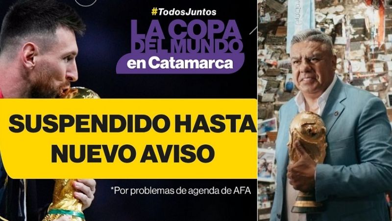 La Copa del Mundo no estará el lunes en Catamarca