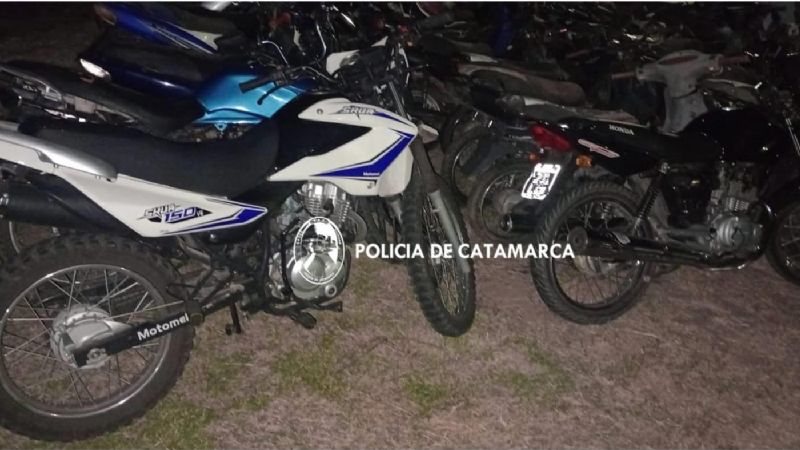 Secuestraron once motos y tres autos en control vehicular