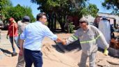 Raúl Barot recorrió obras de asfalto y reparación de boca calles en manantiales