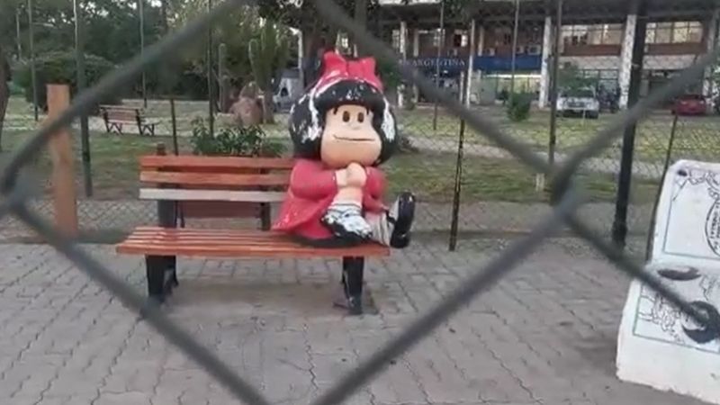 Alambraron a Mafalda y sus amigos
