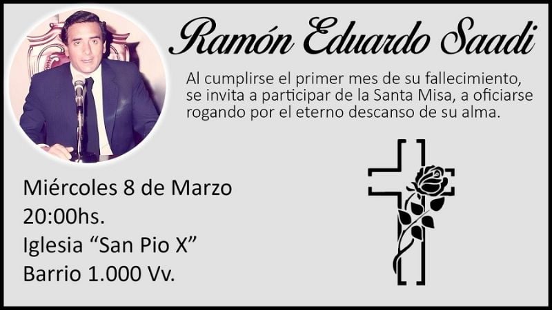 Misa por el ex gobernador Ramón Saadi