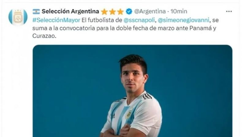 Giovanni Simeone fue convocado a la Selección